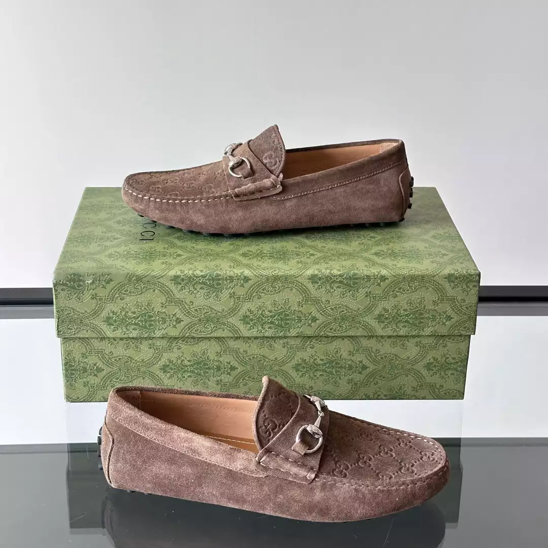 MEN’S DRIVER WITH HORSEBIT IN DARK BROWN – GL095