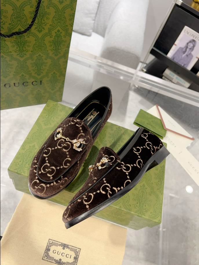 Gucci Horsebit Brown Velvet Loafer – GL060