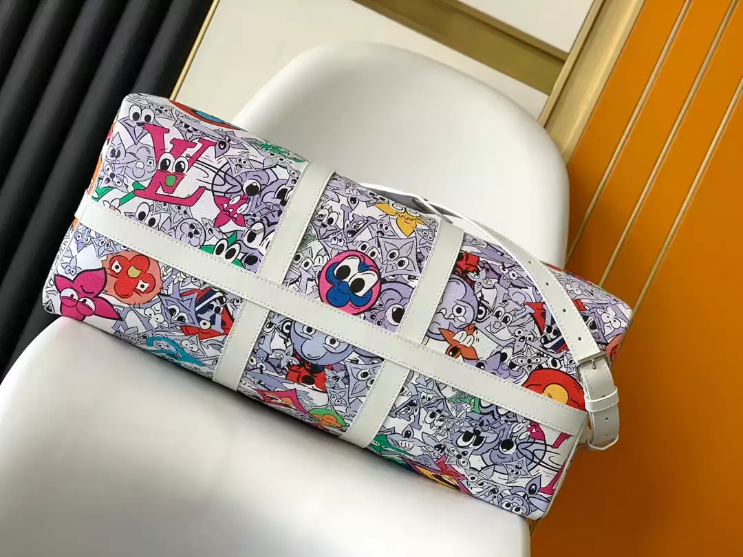 KEEPALL BANDOULIERE BAG 50 MATERIAL MONOGRAM COMICS CANVAS – LW365