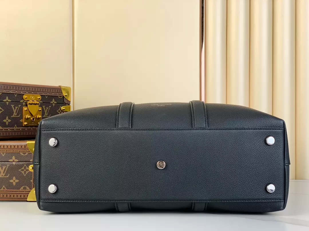 Georges Tote MM Bag Black Cuir Millésimé Leather M23153 – LW208