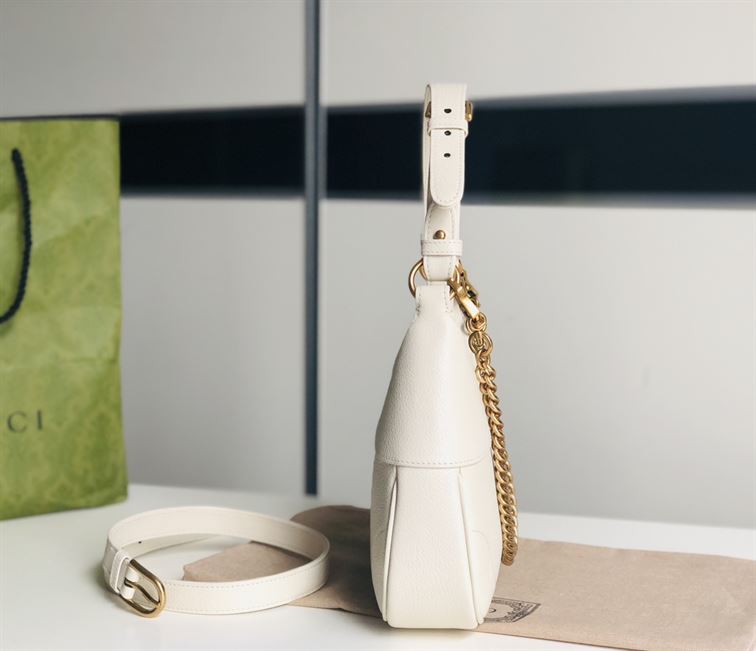 GUCCI APHRODITE SMALL SHOULDER BAG IN WHITE LEATHER – GB40
