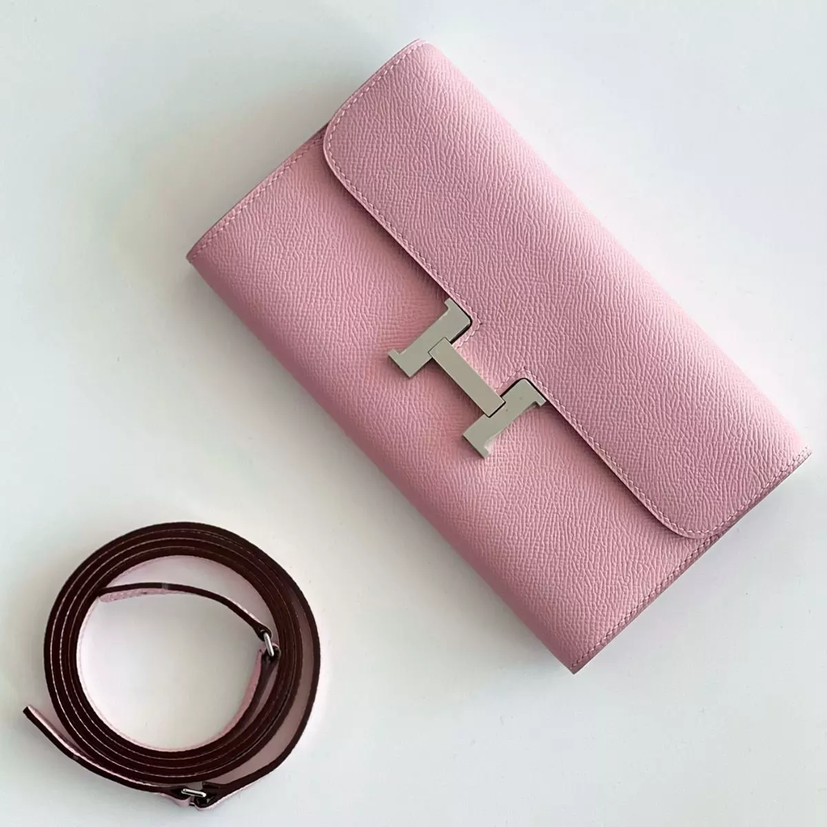 Hermes Constance To Go Wallet in Pink Epsom Calfskin – HW179