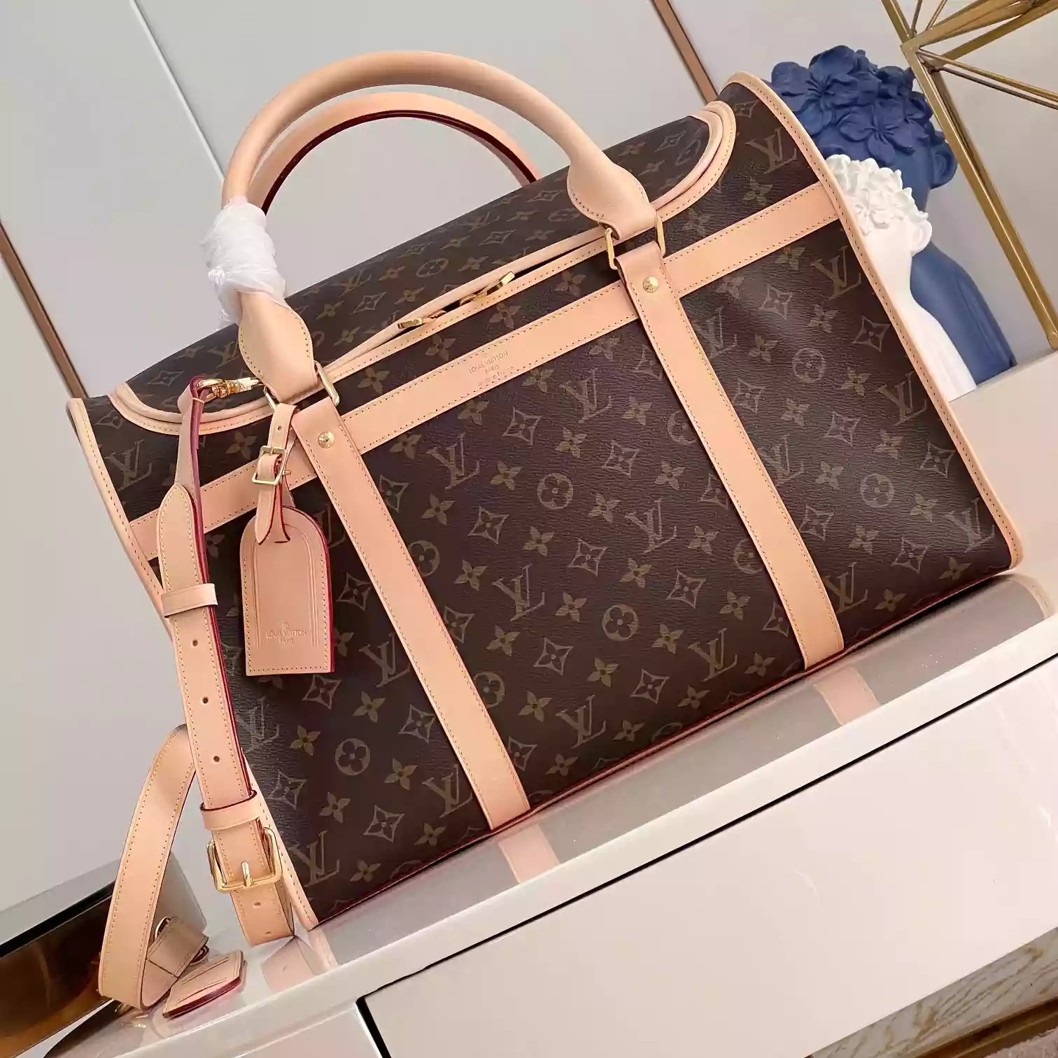 DOG CARRIER 40 MONOGRAM COATED CANVAS M45662 – LW375