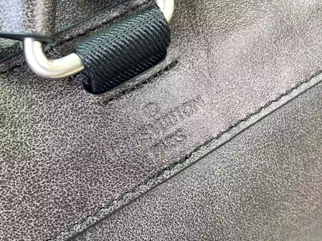 Christopher MM Backpack Black Brushed Monogram Cowhide Leather – LW159