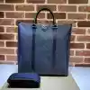 GUCCI MEN’S OPHIDIA GG CANVAS MEDIUM TOTE BAG DARK BLUE 2023 – BG098