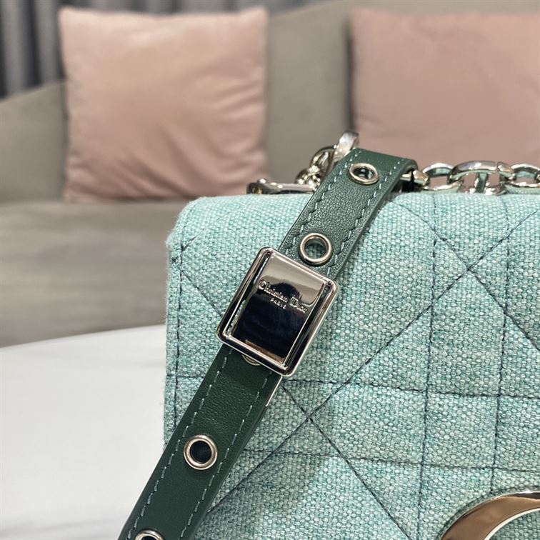 DIOR SMALL DIOR CARO BAG BLUE SUPPLE CANNAGE CALFSKIN – DOB074