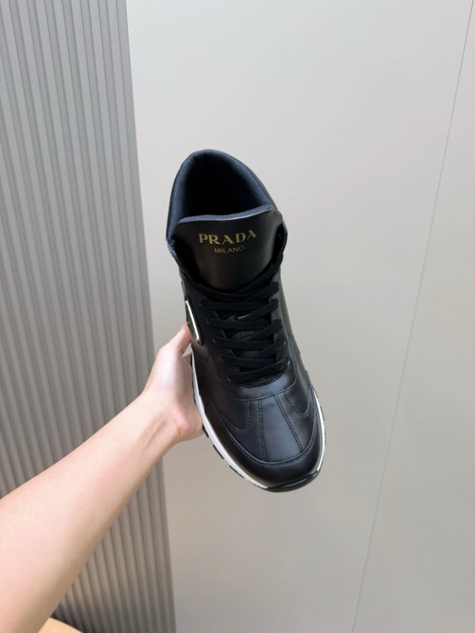 PRADA BRUSHED LEATHER SNEAKERS – PRS072