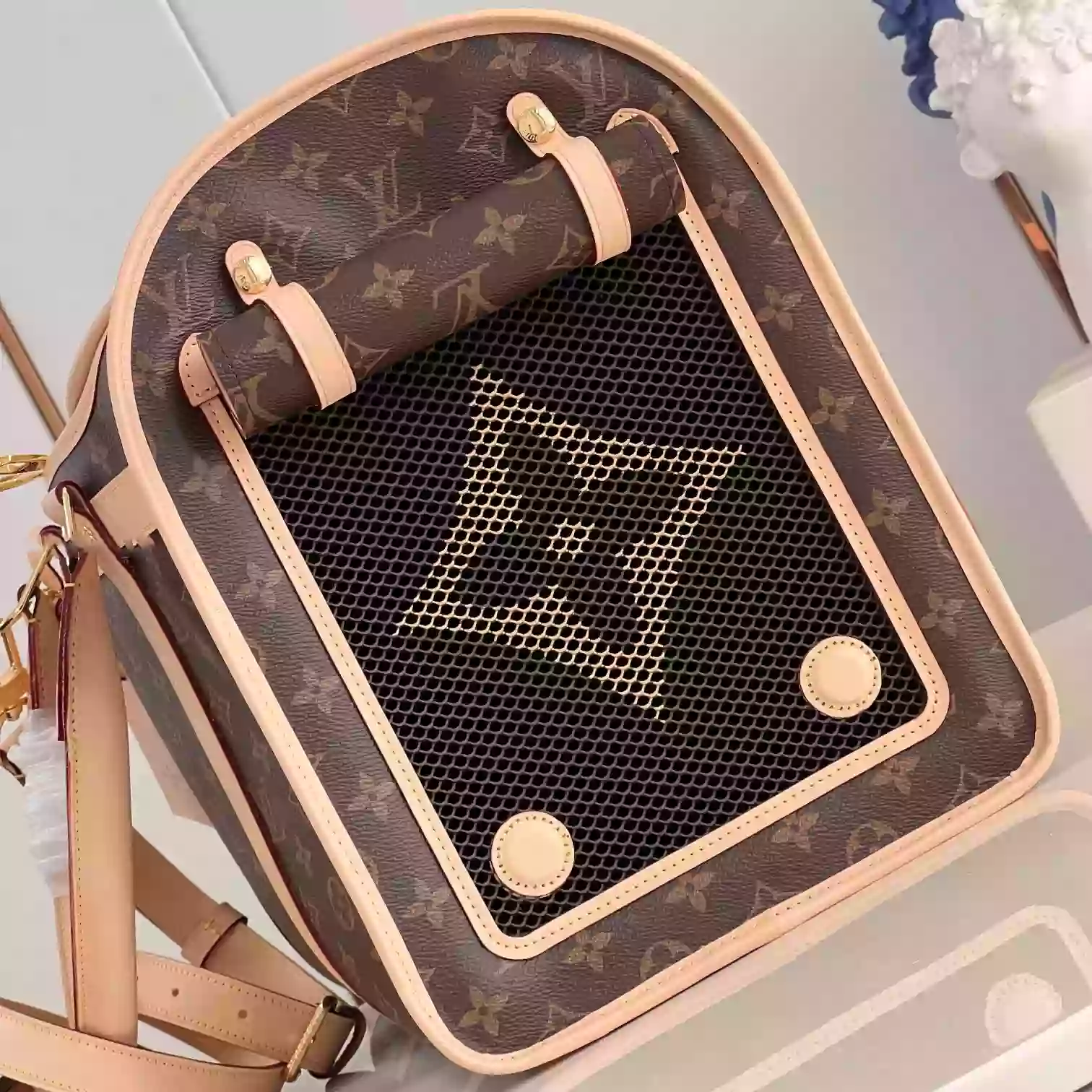 DOG CARRIER 40 MONOGRAM COATED CANVAS M45662 – LW375