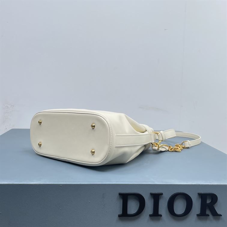 DIOR MEDIUM C EST DIOR BAG WHITE CD EMBOSSED CALFSKIN – DOB041