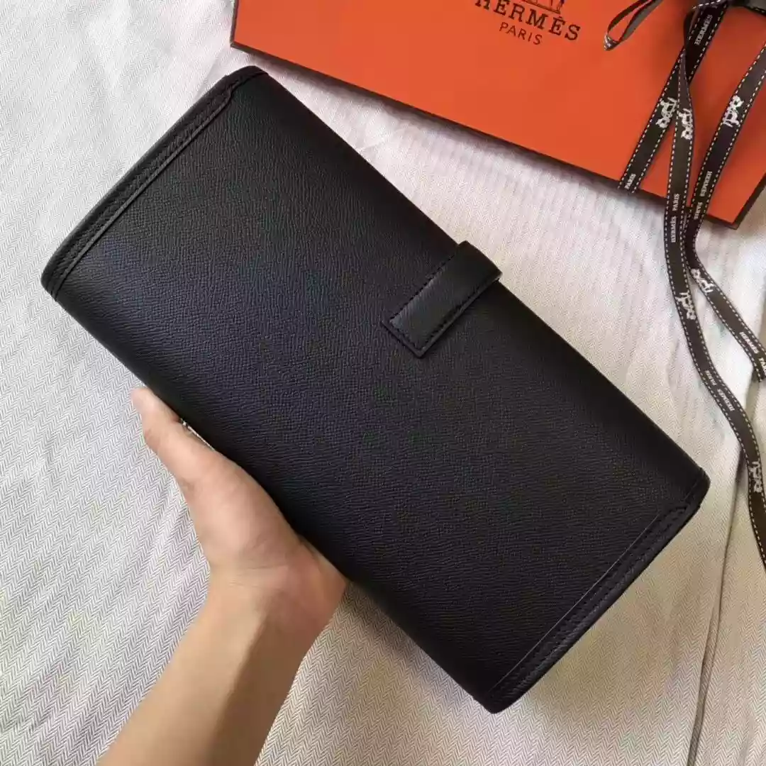 Hermes Jige Elan 29 Clutch In Black Epsom Leather – HW105