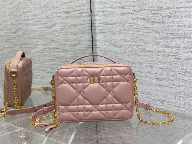 DIOR CARO BOX BAG ROSE DES VENTS QUILTED MACROCANNAGE CALFSKIN – DOB072