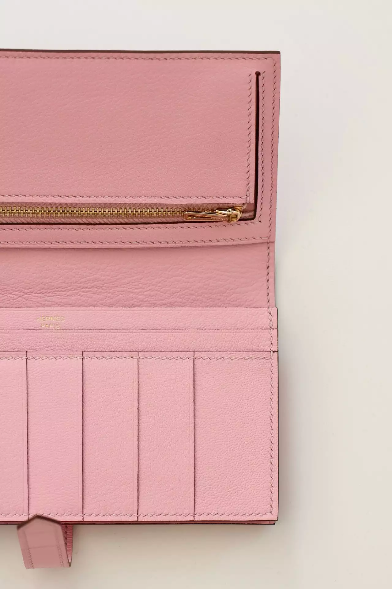 Hermes Bearn Long Wallet in Pink Matte Alligator Leather – HW166