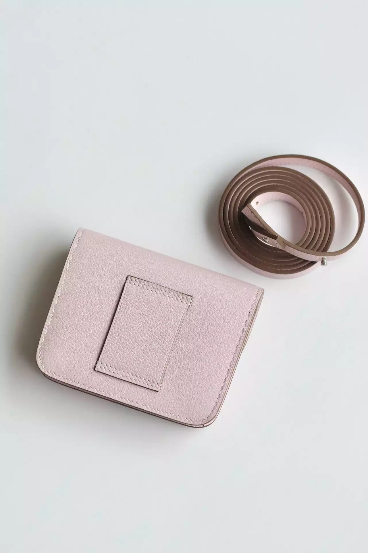 Hermes Constance Slim Wallet in Mauve Pale Epsom Calfskin – HW161