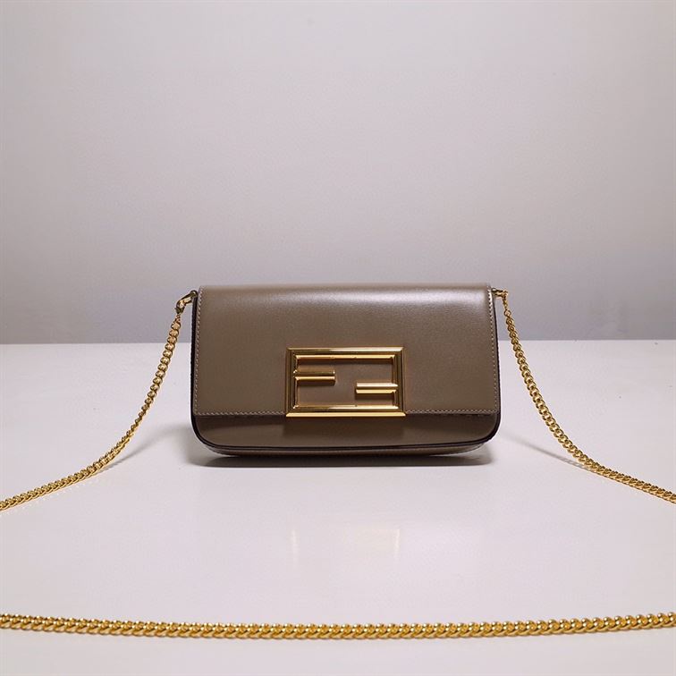 FENDI WALLET ON CHAIN WITH POUCHES BROWN MINI BAG – F055