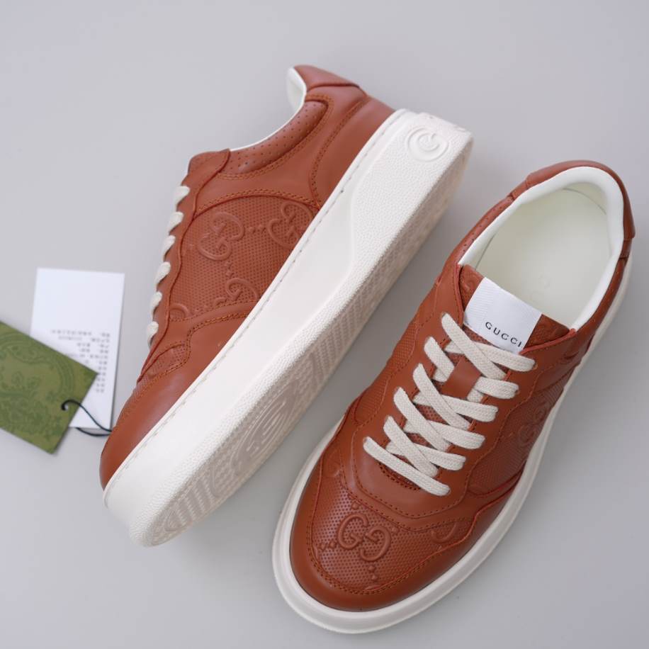 Gucci Brown Jumbo GG Embossed Sneakers – GCC210