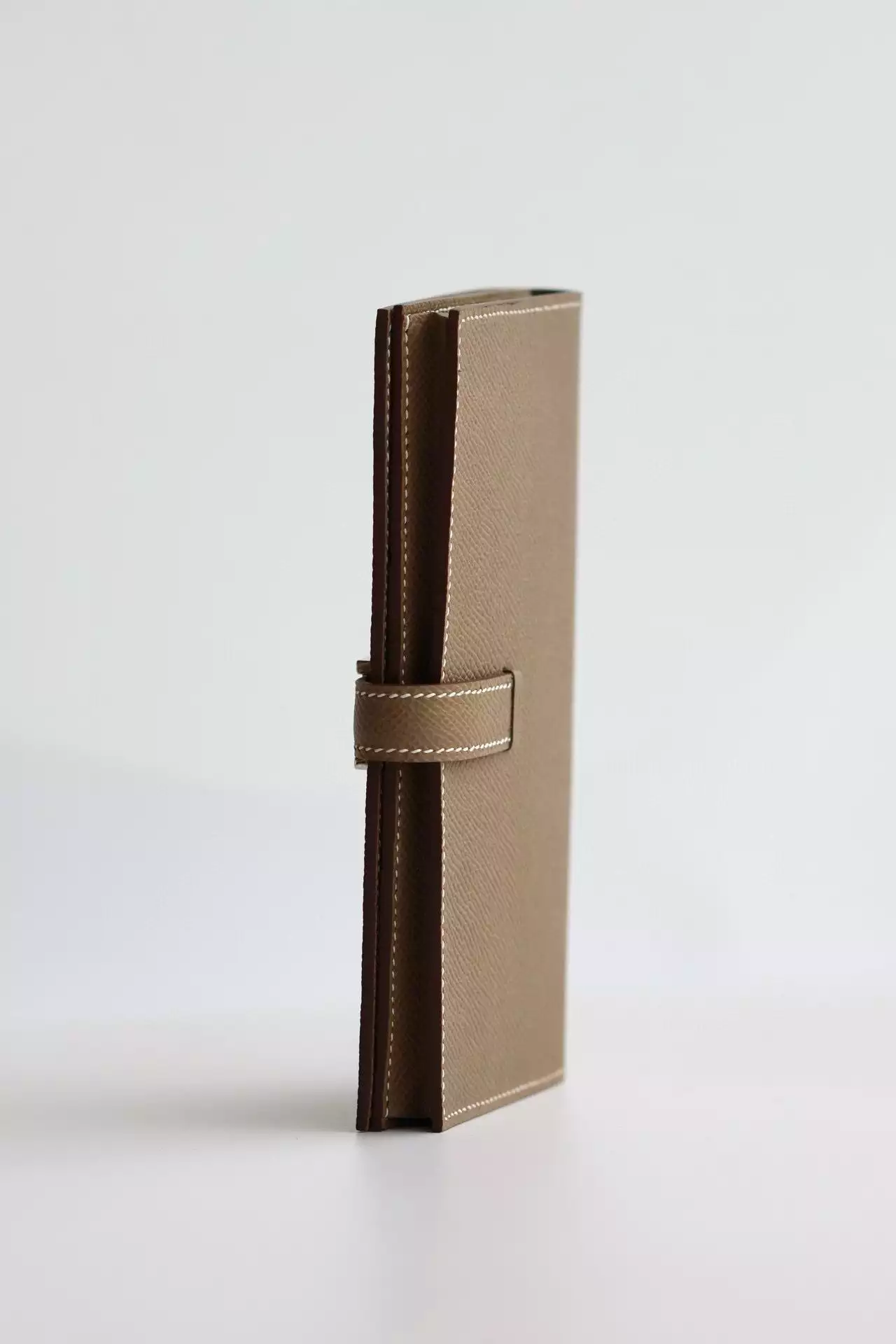 Hermes Bearn Long Handmade Wallet in Taupe Epsom Calfskin – HW144