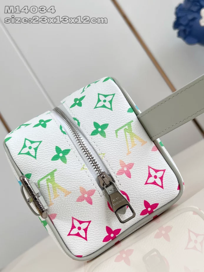 MONOGRAM IRIDESCENT DISCOVERY LOCKER DOPP KIT IN GRADIENT GRAY M14034 – LW387