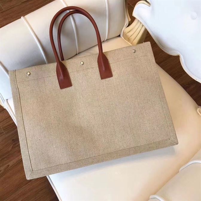 YSL RIVE GAUCHE CANVAS TOTE BEIGE BAG – YB025