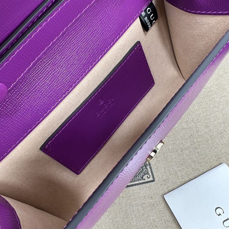 GUCCI HORSEBIT 1955 MINI BAG IN PURPLE LEATHER – GB31