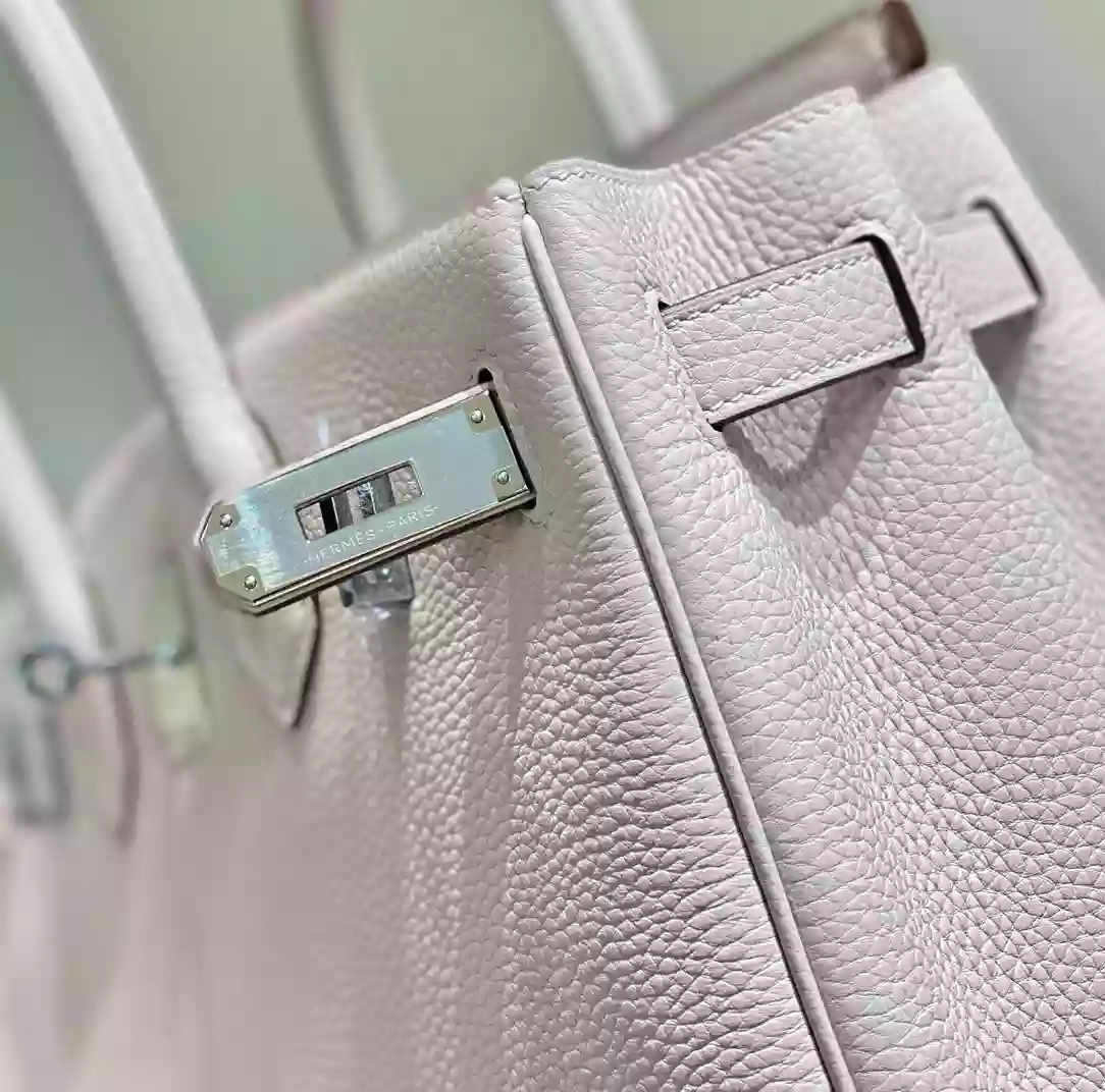 Hermes Birkin 30cm Bag In Mauve Pale Clemence Leather PHW – HW019
