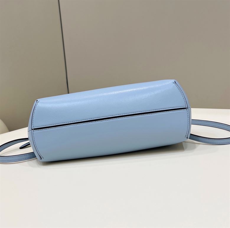 FENDI FIRST SMALL LIGHT BLUE LEATHER BAG – F051