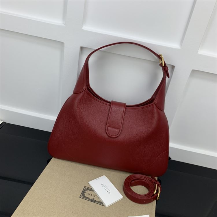GUCCI APHRODITE MEDIUM SHOULDER BAG IN HIBISCUS RED LEATHER – GB45