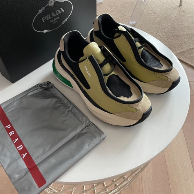 PRADA SYSTEME BRUSHED LEATHER SNEAKERS – PRS049