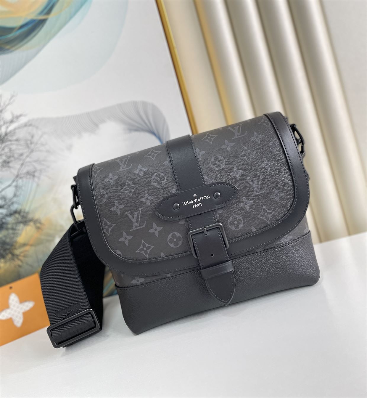 LOUIS VUITTON SAUMUR MESSENGER MONOGRAM ECLIPSE CANVAS – LVB067