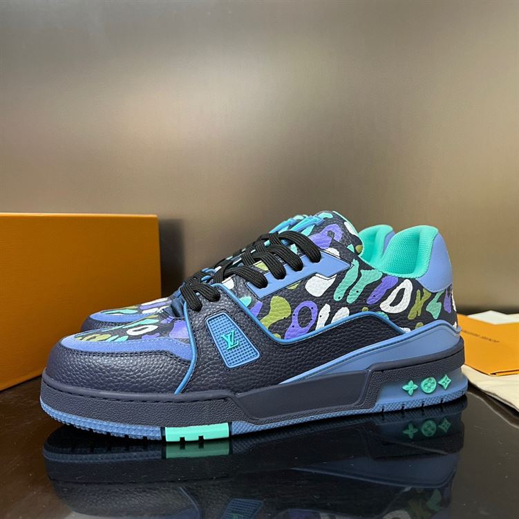 LOUIS VUITTON TRAINER SNEAKER IN MARINE – LVS144