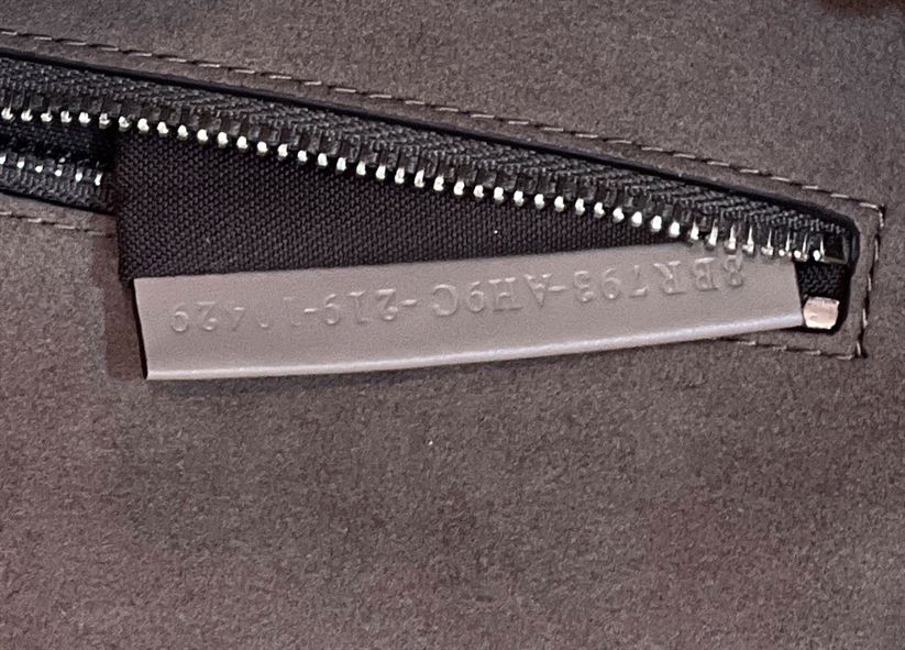 FENDI BAGUETTE CHAIN MIDI DARK GREY FF TAPESTRY FABRIC BAG – F026