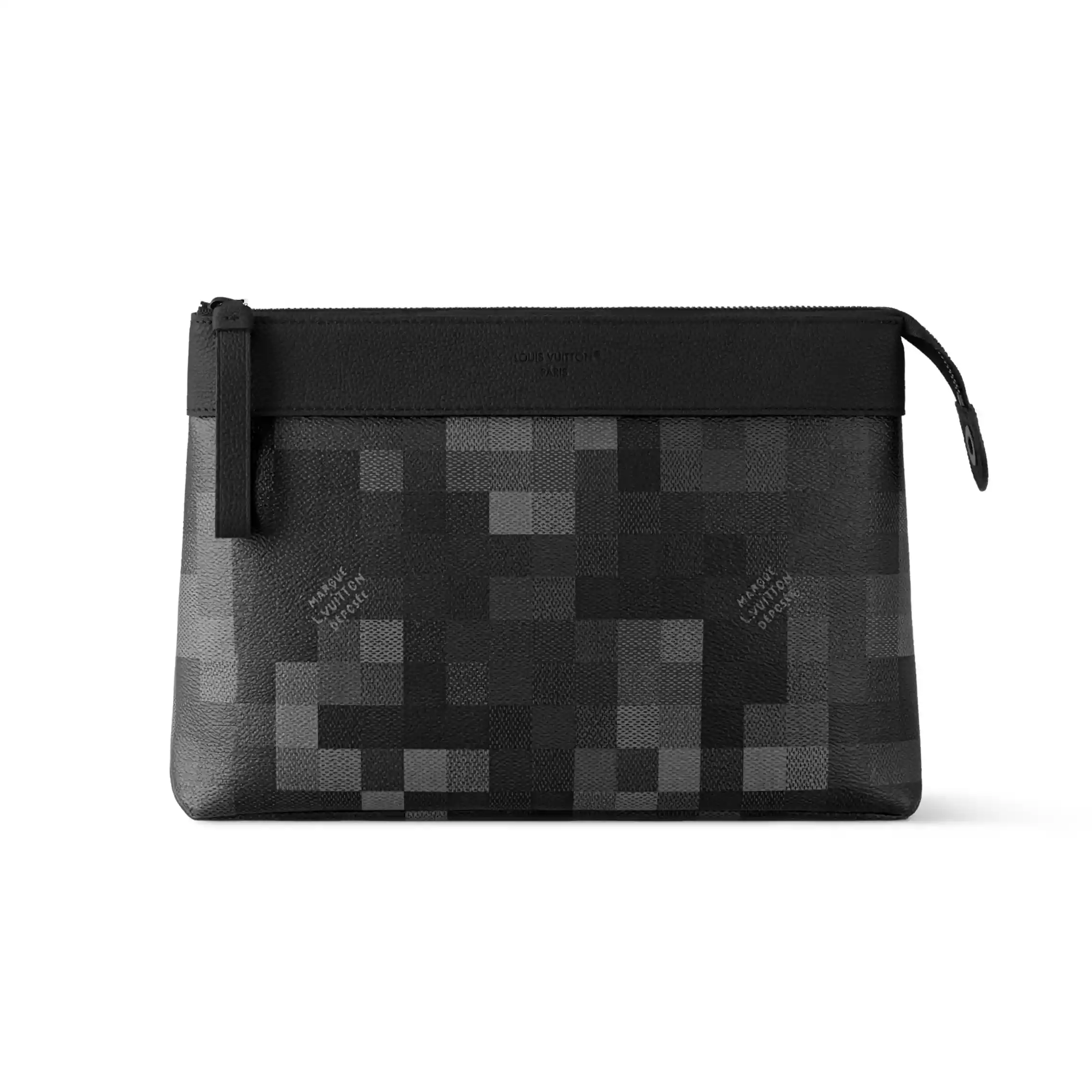 POCHETTE VOYAGE SOUPLE BLACK DAMOFLAGE CANVAS DAMOFLAGE BLACK COATED CANVAS – LW382