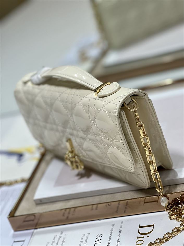 DIOR MISS DIOR MINI BAG BEIGE CANNAGE LAMBSKIN – DOB054