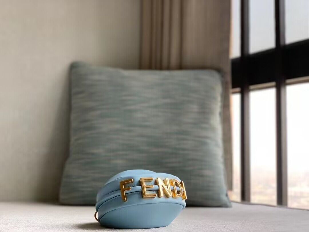 NANO FENDYGRAPHY BLUE LEATHER CHARM – F038