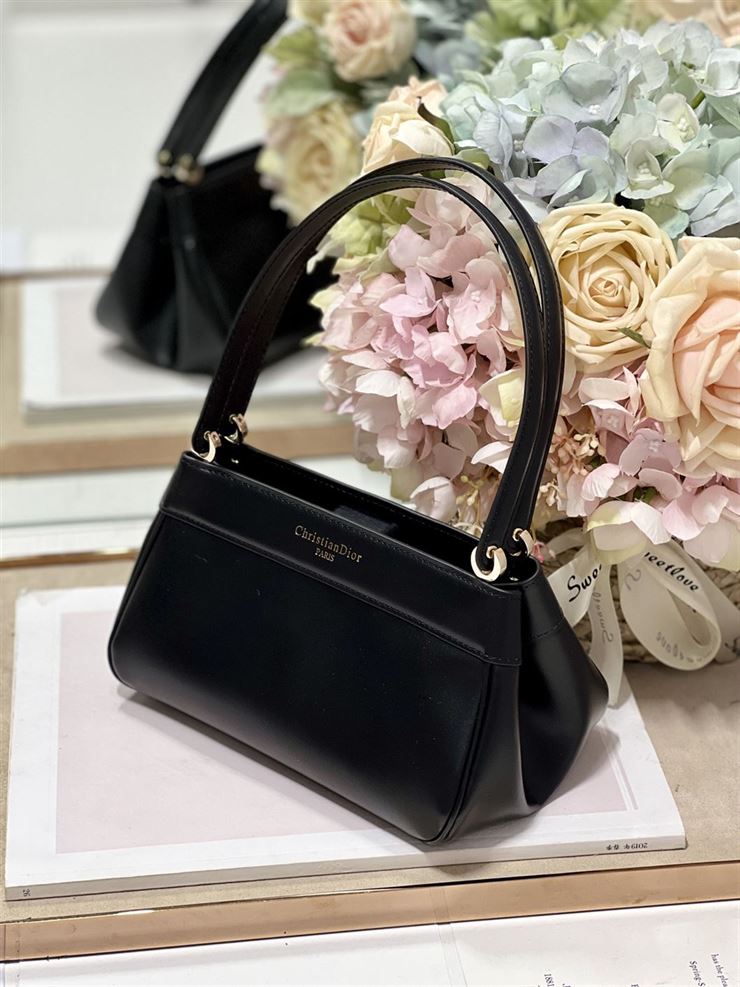 DIOR SMALL DIOR KEY BAG BLACK BOX CALFSKIN – DOB021