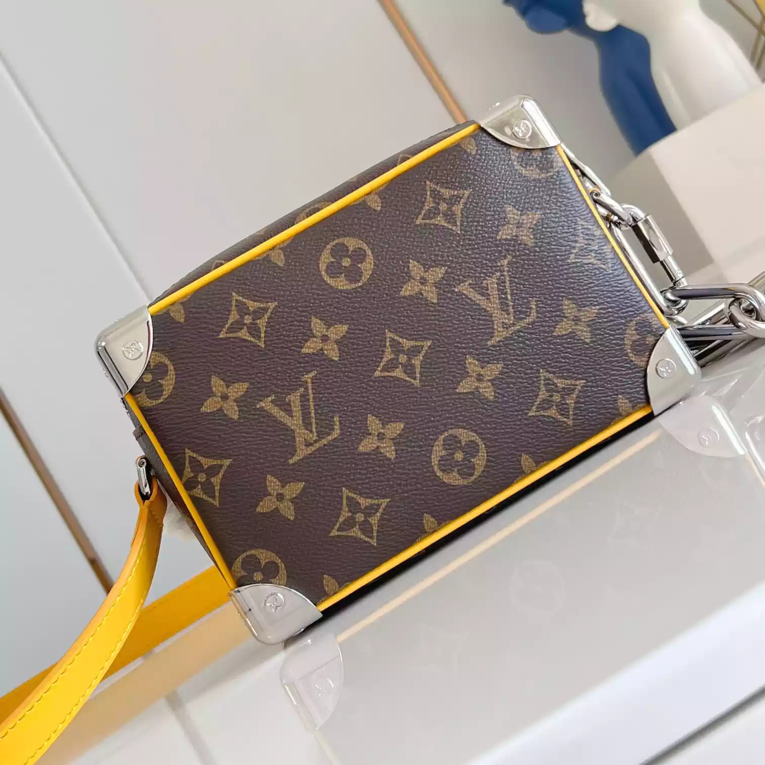 MINI SOFT TRUNK SAFRAN YELLOW MONOGRAM MACASSAR COATED CANVAS AND COWHIDE LEATHER M12767 – LW423