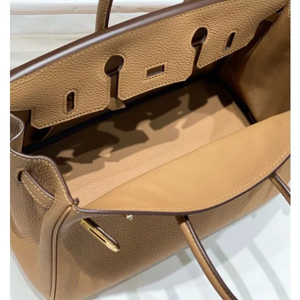 Hermes Birkin 25cm Bag In Chai Clemence Leather GHW – HW002