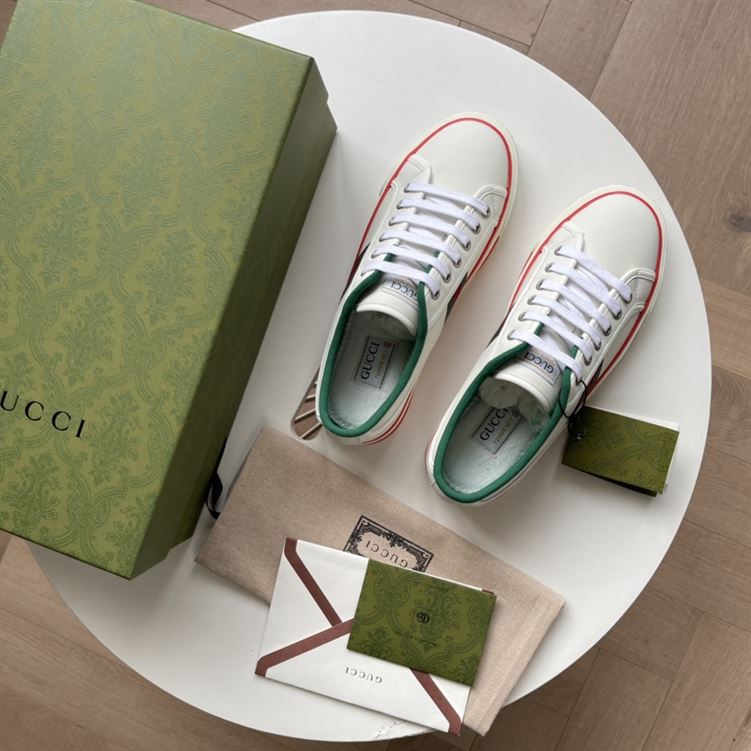GUCCI TENNIS 1977 SNEAKER IN WHITE LEATHER – GCC060
