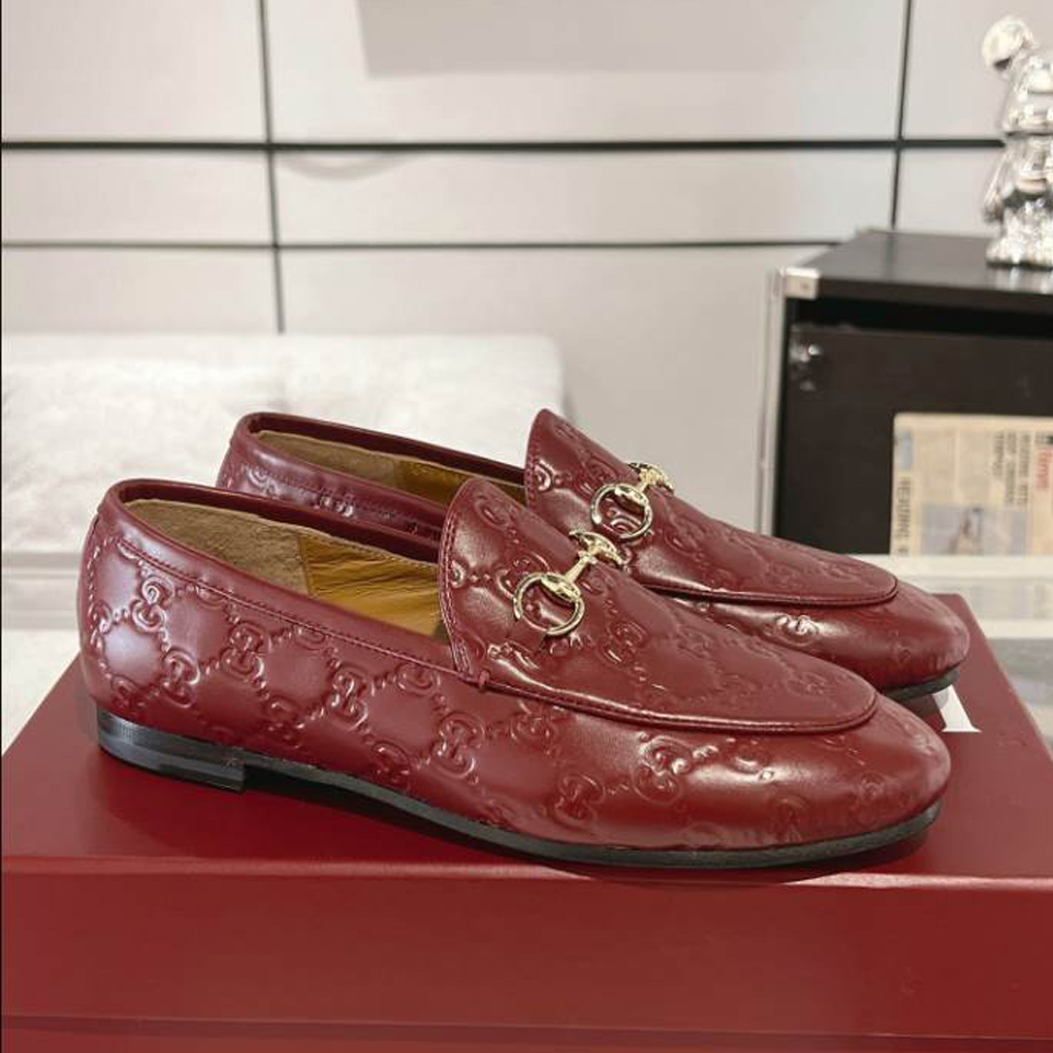 Gucci Horsebit Bright Red GC Monogram Loafer – GL064