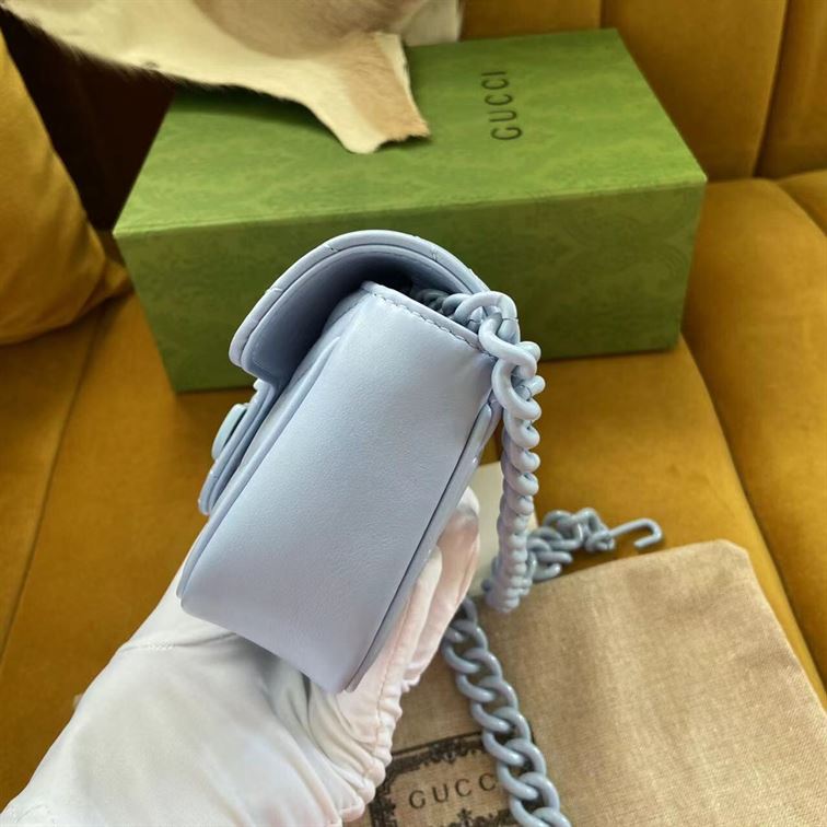 GUCCI GG MARMONT BELT BAG IN BLUE LEATHER – GB67