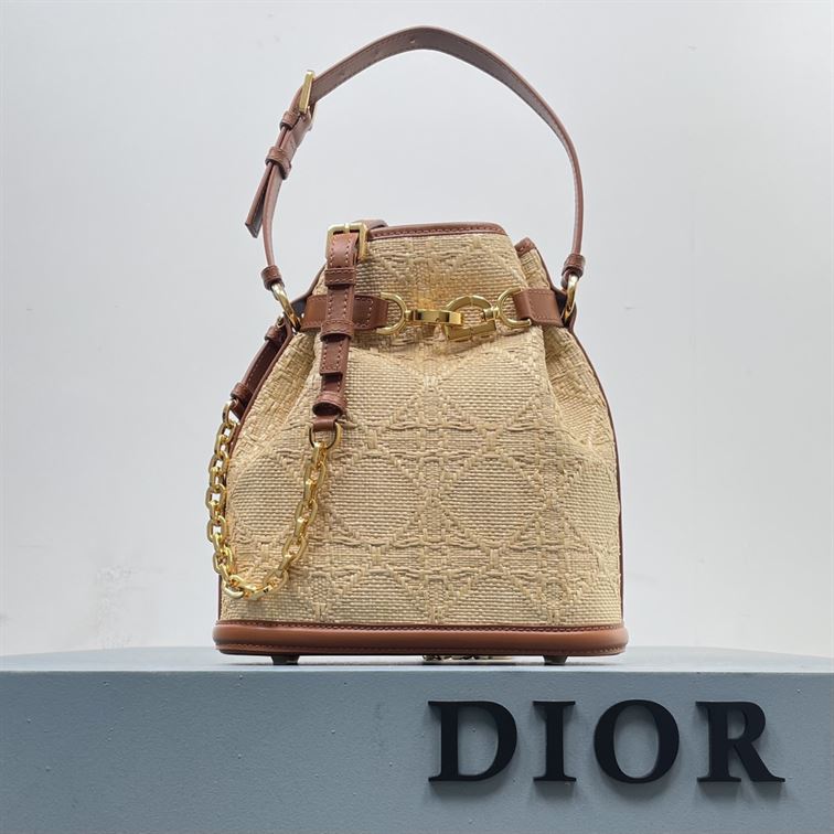 DIOR MEDIUM C EST DIOR BAG NATURAL CANNAGE RAFFIA – DOB044