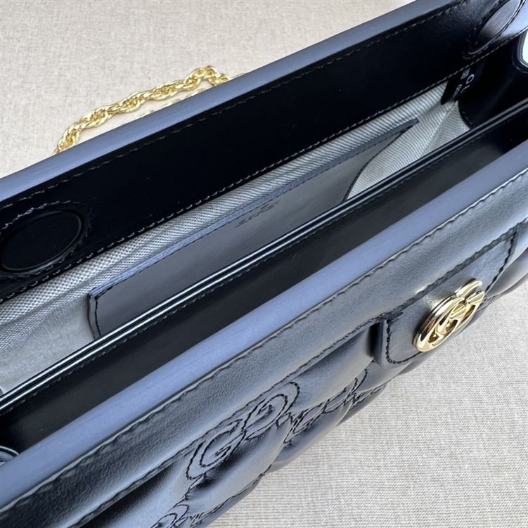 GUCCI SMALL GG QUILTED LEATHER BAG IN BLACK – GB29