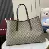 GUCCI GG CANVAS EMBLEM MAXI TOTE BAG BEIGE/BLACK 2025 – BG110