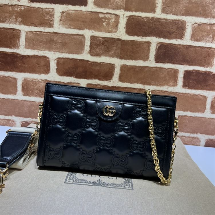 GUCCI SMALL GG QUILTED LEATHER BAG IN BLACK – GB29