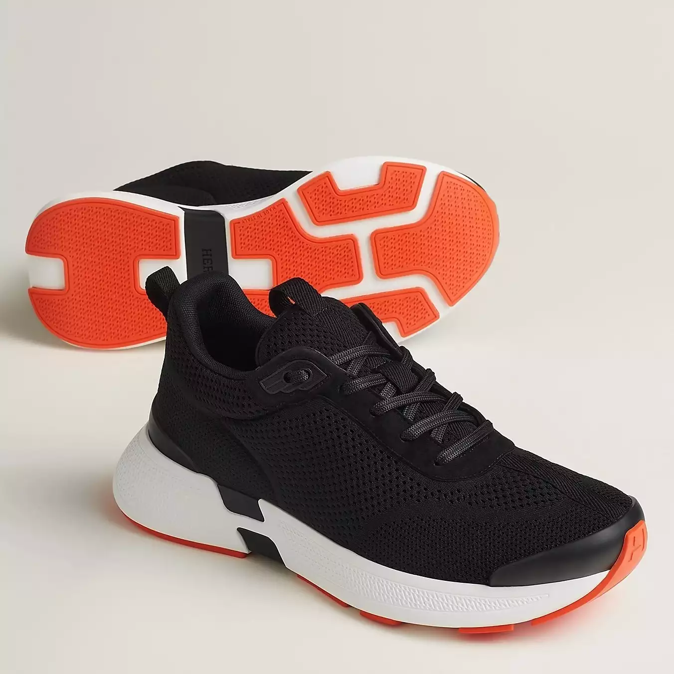 Hermes Heros Sneakers in Black Technical Knit – HM003