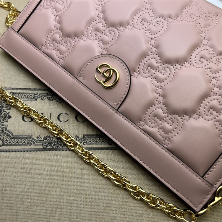 GUCCI SMALL GG QUILTED LEATHER BAG IN PINK – GB30