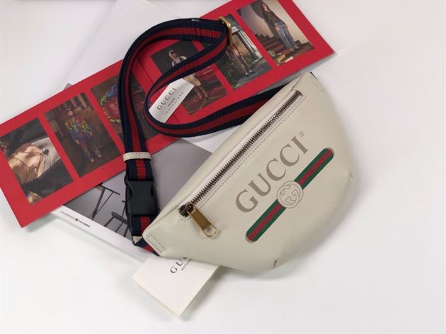 GUCCI LOGO-PRINT LEATHER BELT BAG – BG010