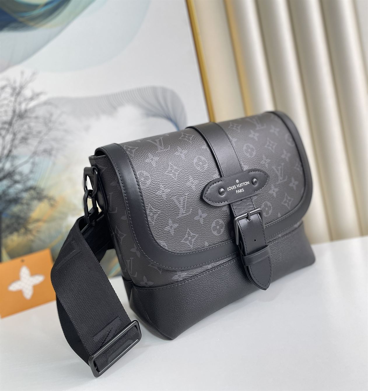 LOUIS VUITTON SAUMUR MESSENGER MONOGRAM ECLIPSE CANVAS – LVB067