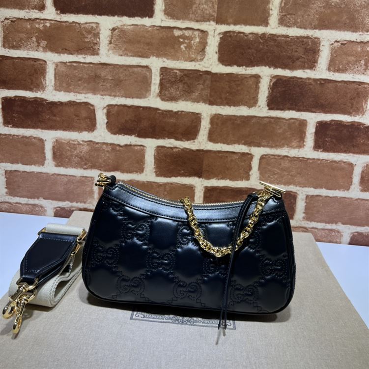 GUCCI GG MATELASSE HANDBAG WITH BLACK LEATHER – GB89