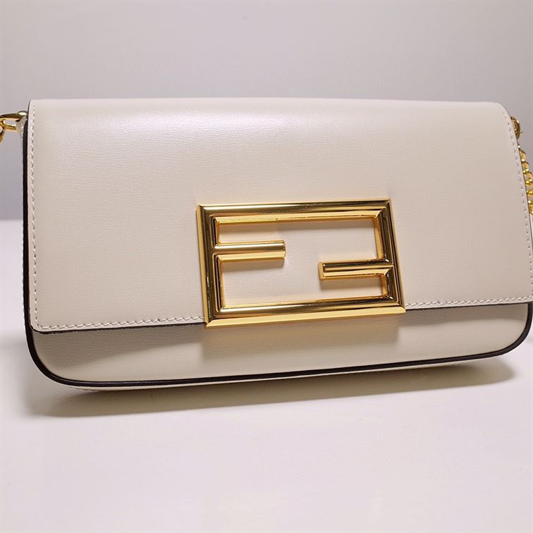 FENDI WALLET ON CHAIN WITH POUCHES MINI WHITE BAG – F053