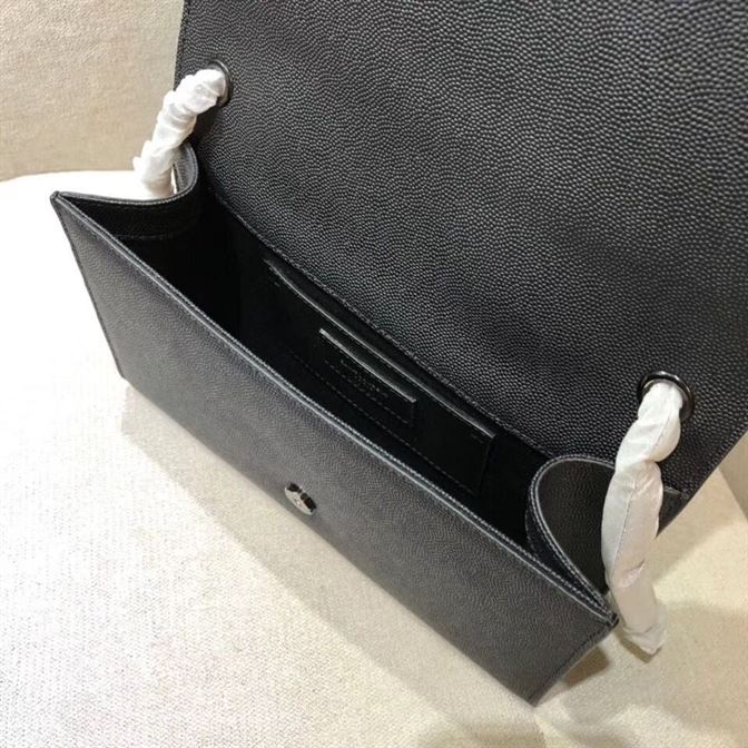 YSL KATE MEDIUM CHAIN BAG IN GRAIN DE POUDRE EMBOSSED LEATHER – YB037